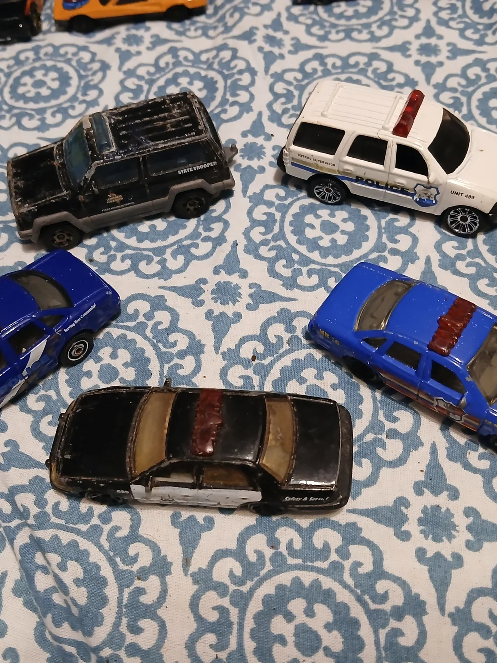 Vintage Police Matchbox Car Lot 5 Pieces